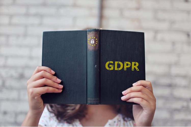 woman reading gdpr book